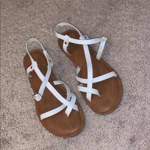 Palms barely worn sandals